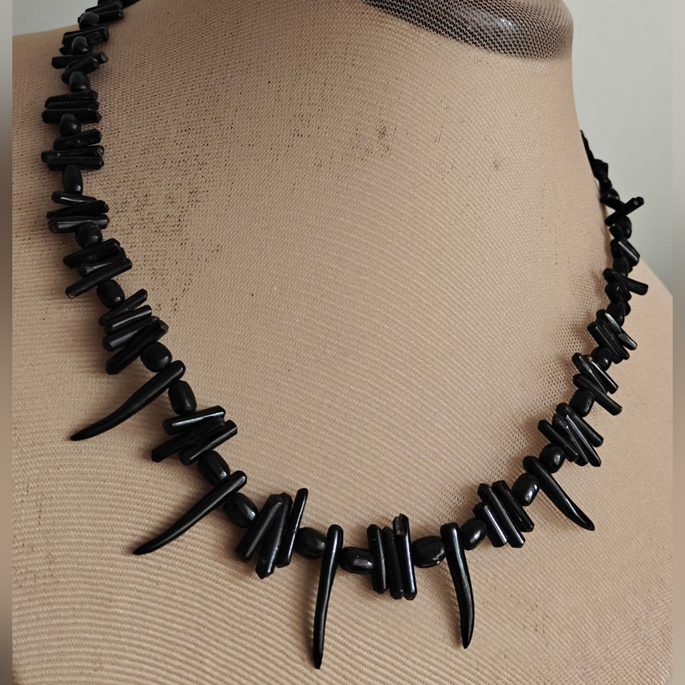 Vintage Genuine Black Branch Coral Necklace